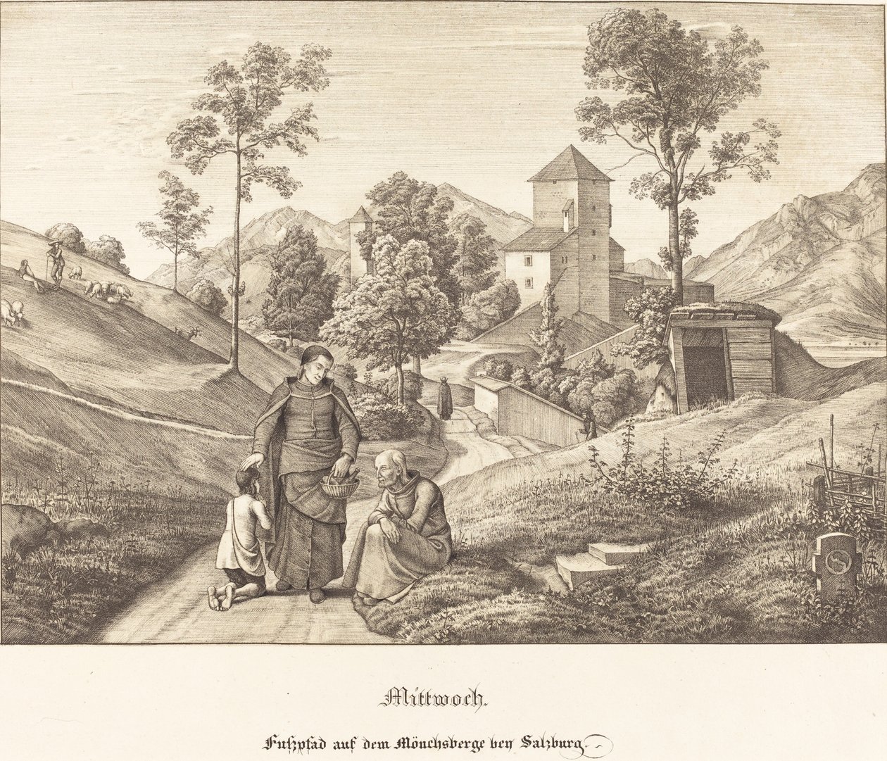 Mercoledì - Sentiero sul Mönchsberge vicino a Salisburgo da Ferdinand Olivier