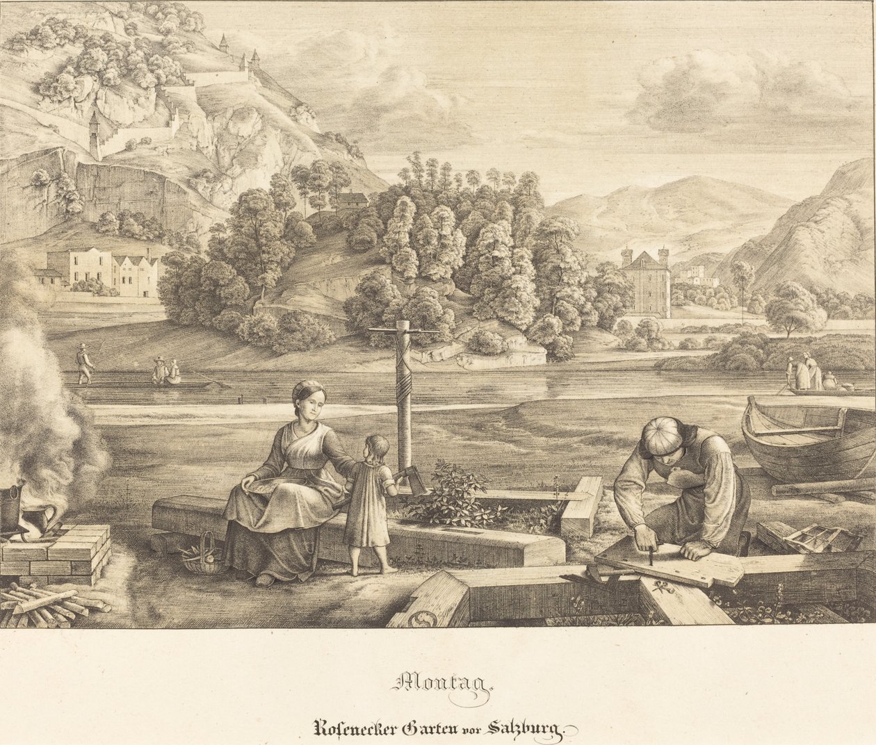 Lunedì - Giardino di Rosenecker vicino a Salisburgo da Ferdinand Olivier