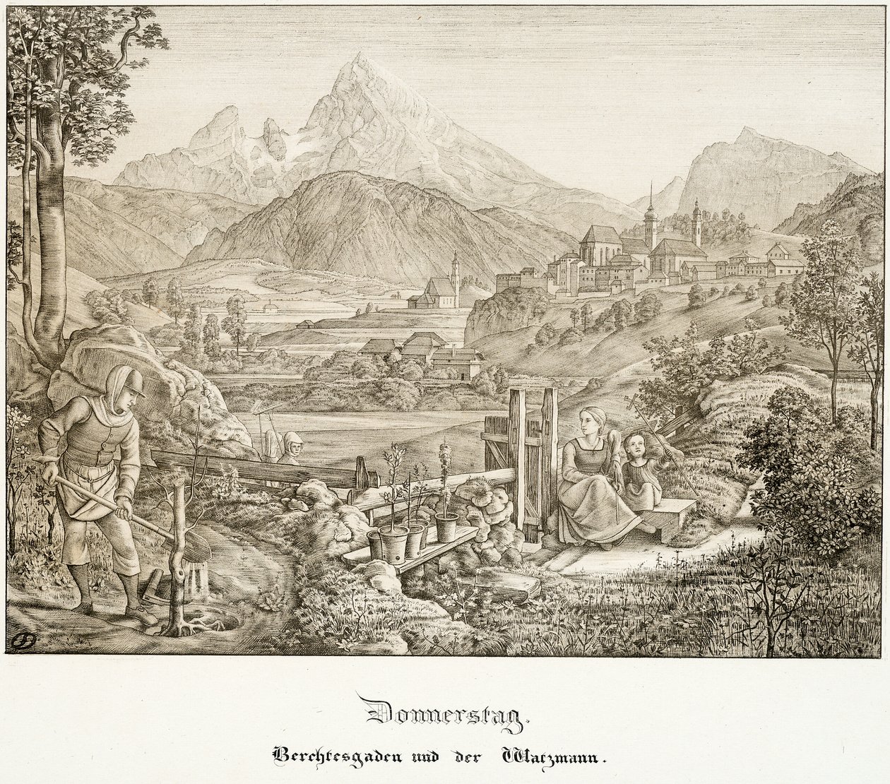 Giovedì: Berchtesgaden e il Watzmann da Ferdinand Olivier