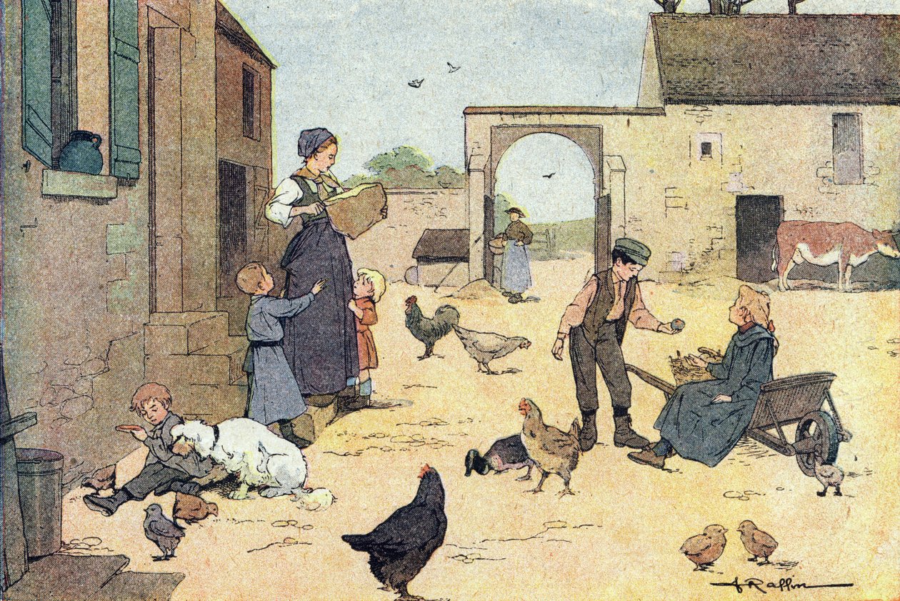 Assaggiandolo nel cortile della fattoria, in Imagier de l