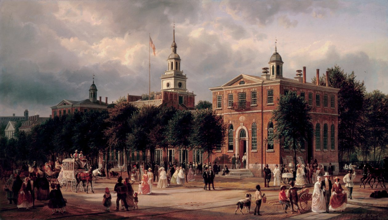 Independence Hall a Filadelfia da Ferdinand Richardt
