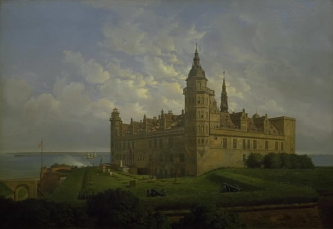 Kronborg visto dal bastione nord da Ferdinand Richardt