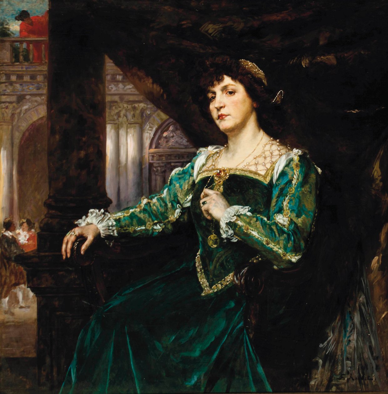 Ritratto di Madame Clémenceau da Ferdinand Roybet
