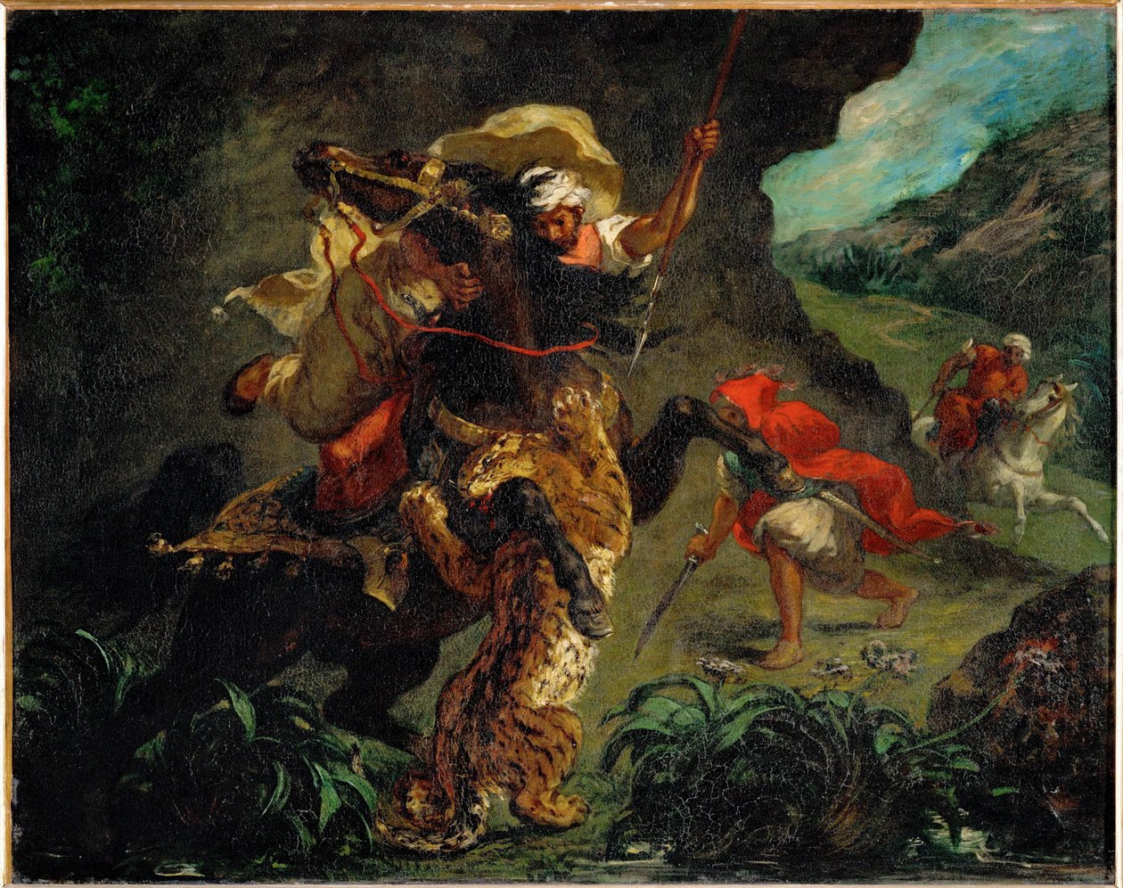 Chasse au tigre - La caccia alla tigre ... da Ferdinand Victor Eugene Delacroix