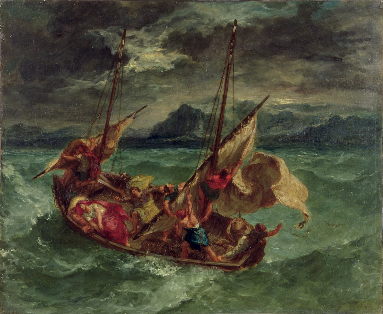 Cristo sul Mare di Galilea da Ferdinand Victor Eugene Delacroix