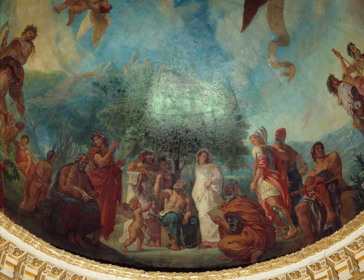 Discesa agli Inferi: il gruppo degli illustri da Ferdinand Victor Eugene Delacroix