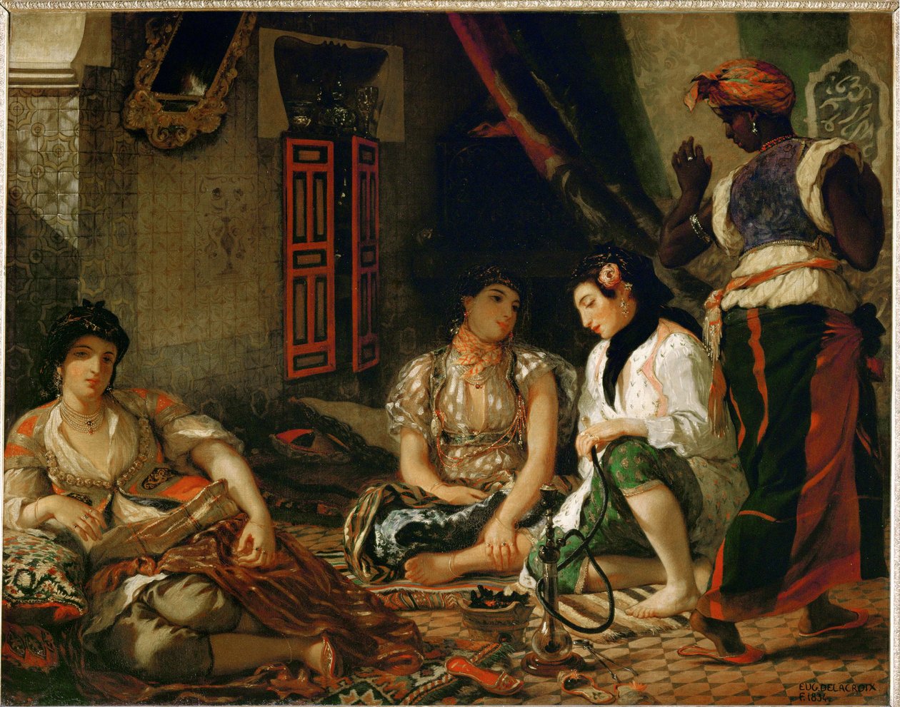 Le donne di Algeri nel loro appartamento - ... da Ferdinand Victor Eugene Delacroix