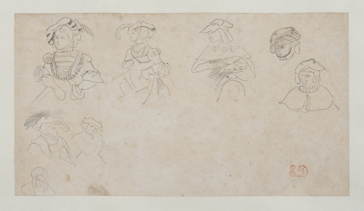 Studi di figure, c.1800-1899 da Ferdinand Victor Eugene Delacroix
