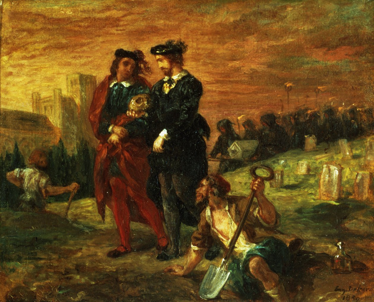 Amleto e Orazio nel cimitero, dall