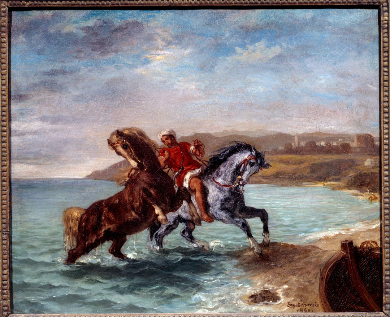 Eugène Delacroix - Cavaliere Marocchino - Quadro Stampa su Tela, Poster, Tavola