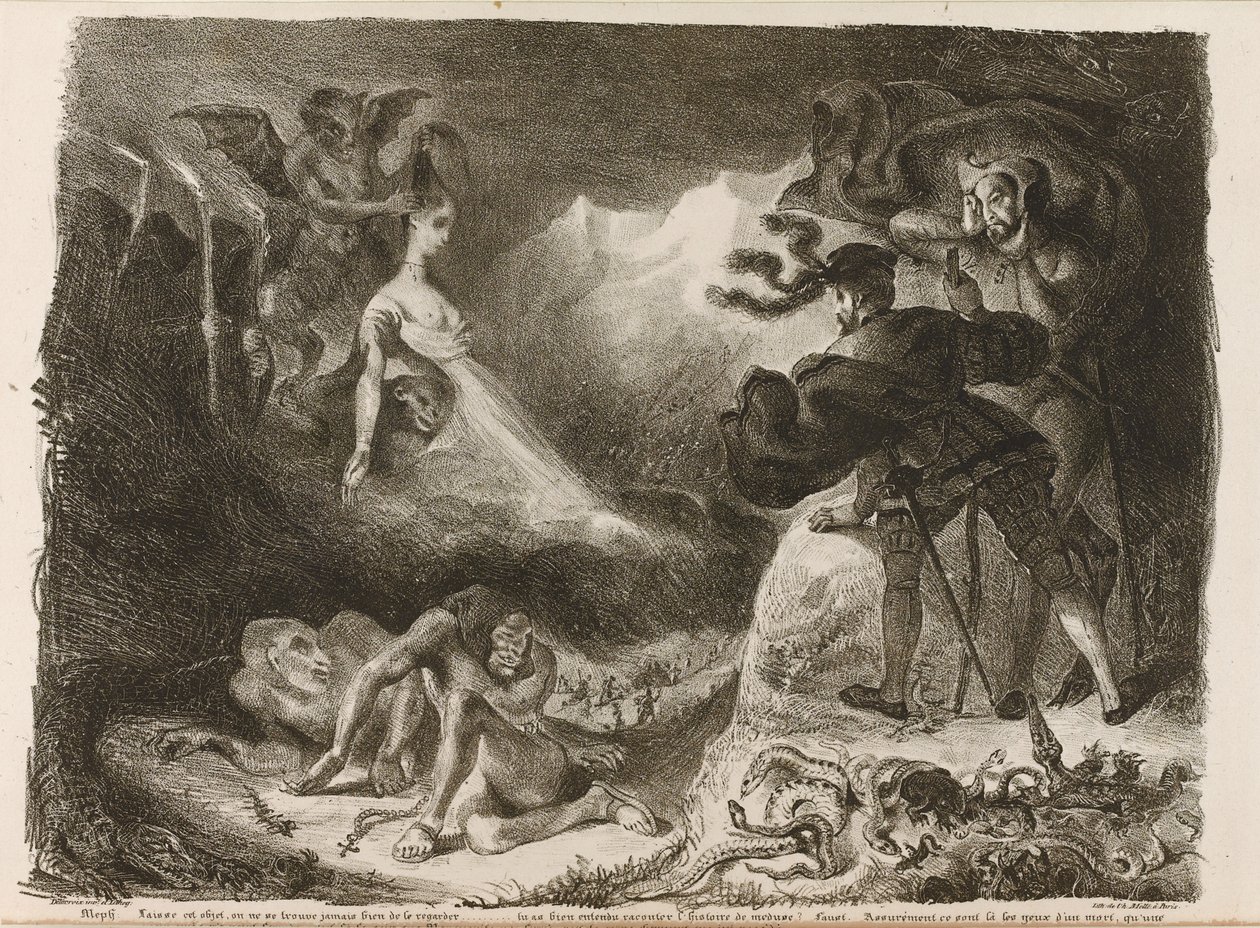 Illustrazione al Faust di Goethe, 1828 da Ferdinand Victor Eugene Delacroix