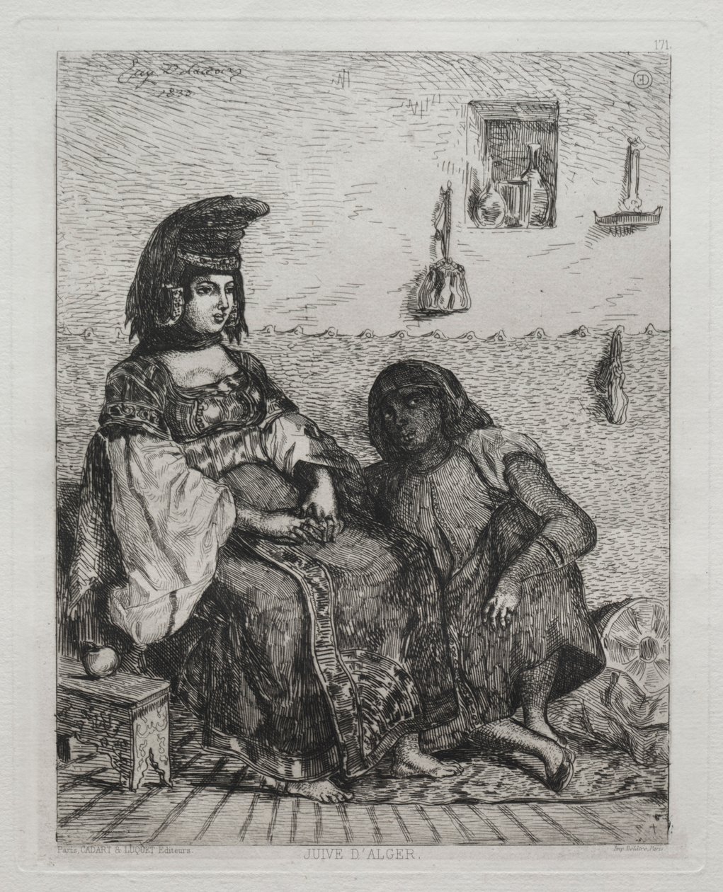 Ebrea di Algeri da Ferdinand Victor Eugene Delacroix