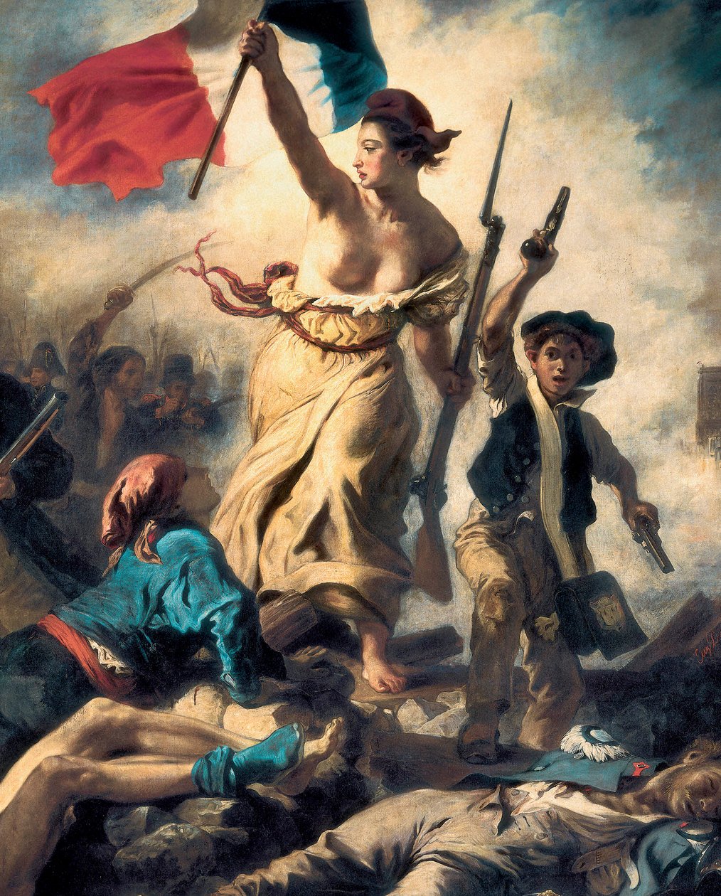 La Libertà che guida il popolo, 28 luglio 1830 (dettaglio) da Ferdinand Victor Eugene Delacroix