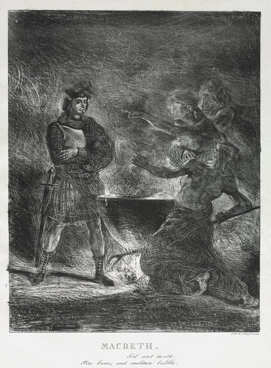 Macbeth consulta le streghe da Ferdinand Victor Eugene Delacroix