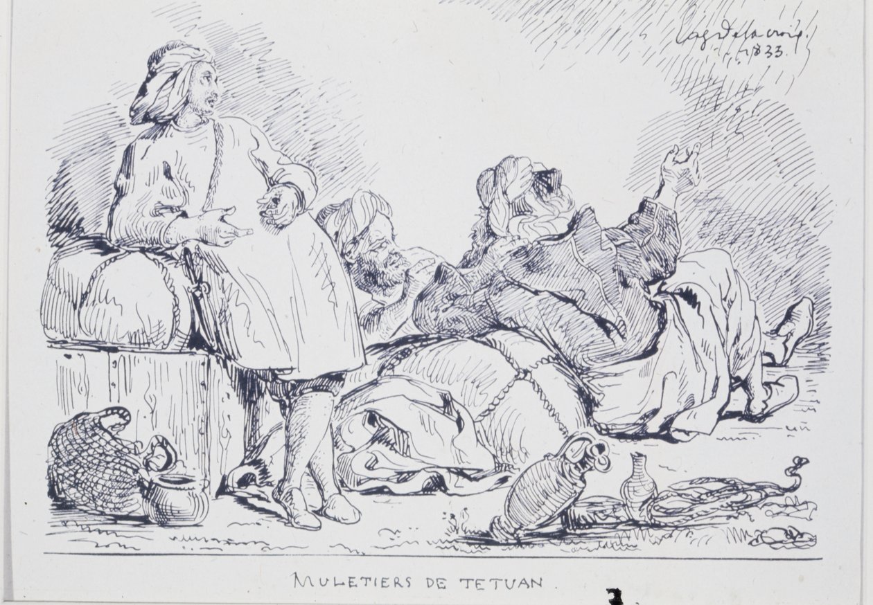 Conduttori di muli da Tetuán da Ferdinand Victor Eugene Delacroix