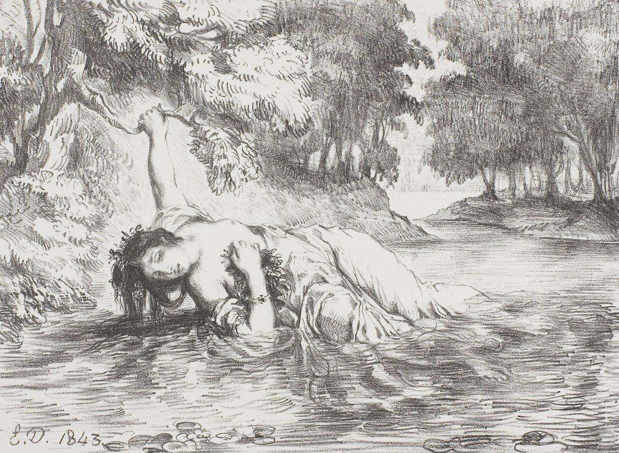 La morte di Ofelia da Ferdinand Victor Eugene Delacroix