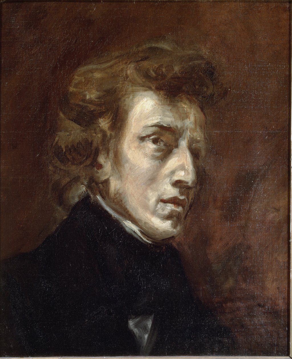 Ritratto di Frederic Chopin da Ferdinand Victor Eugene Delacroix
