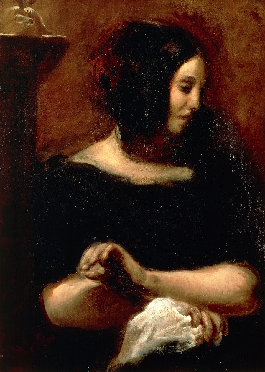Ritratto di George Sand da Ferdinand Victor Eugene Delacroix