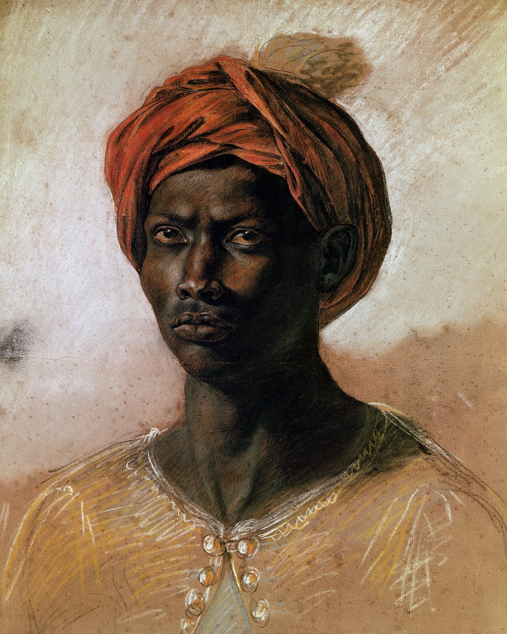 Ritratto di un Turco con Turbante, c.1826 da Ferdinand Victor Eugene Delacroix