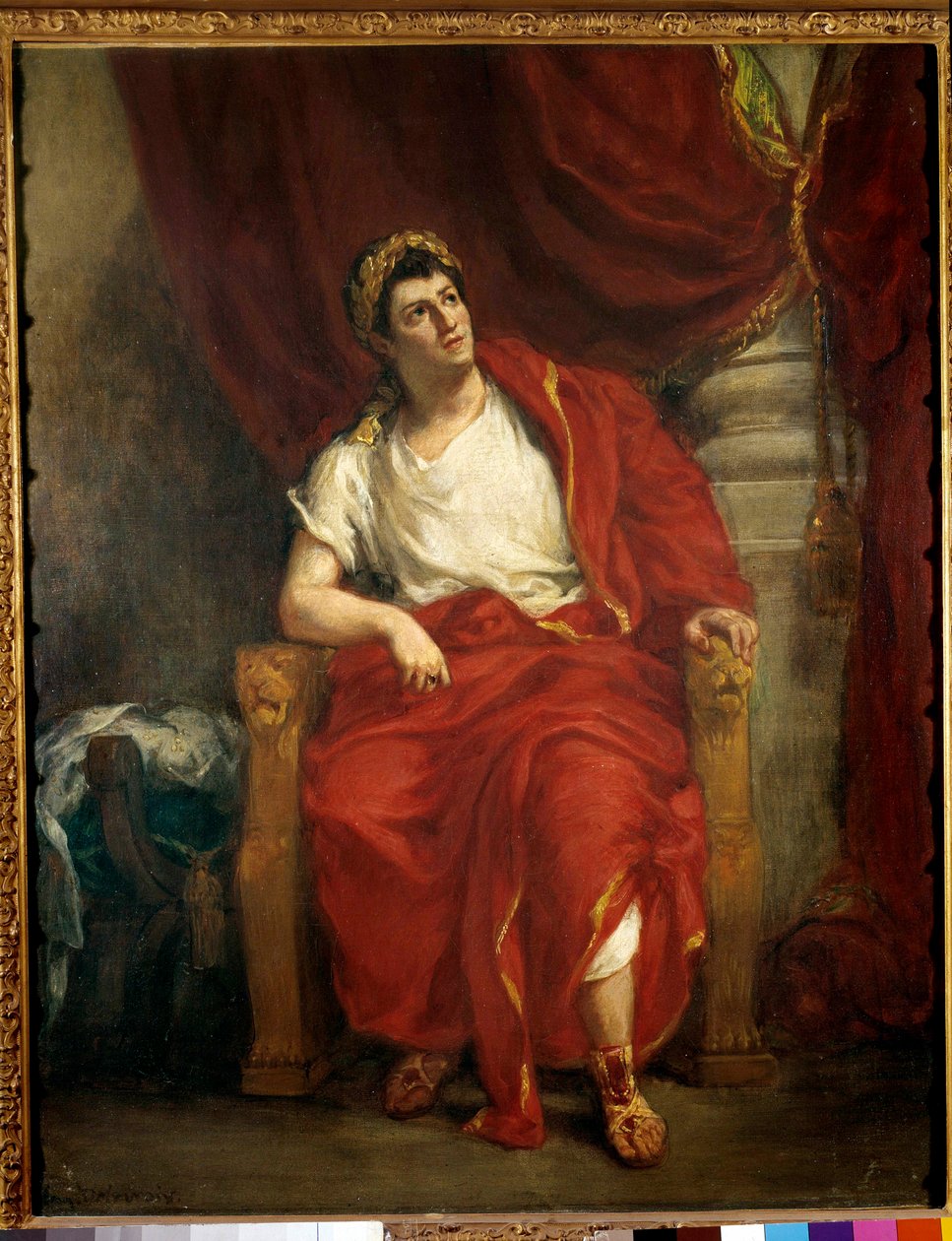 Ritratto del comico François-Joseph Talma (1763-1826) che interpreta Nerone nel pezzo Britannicus di Jean Racine da Ferdinand Victor Eugene Delacroix