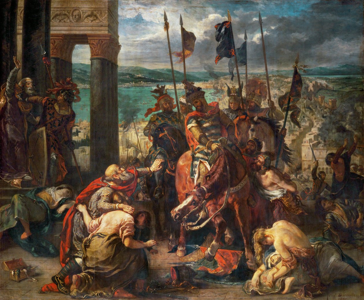 La presa di Costantinopoli da parte dei crociati - ... da Ferdinand Victor Eugene Delacroix