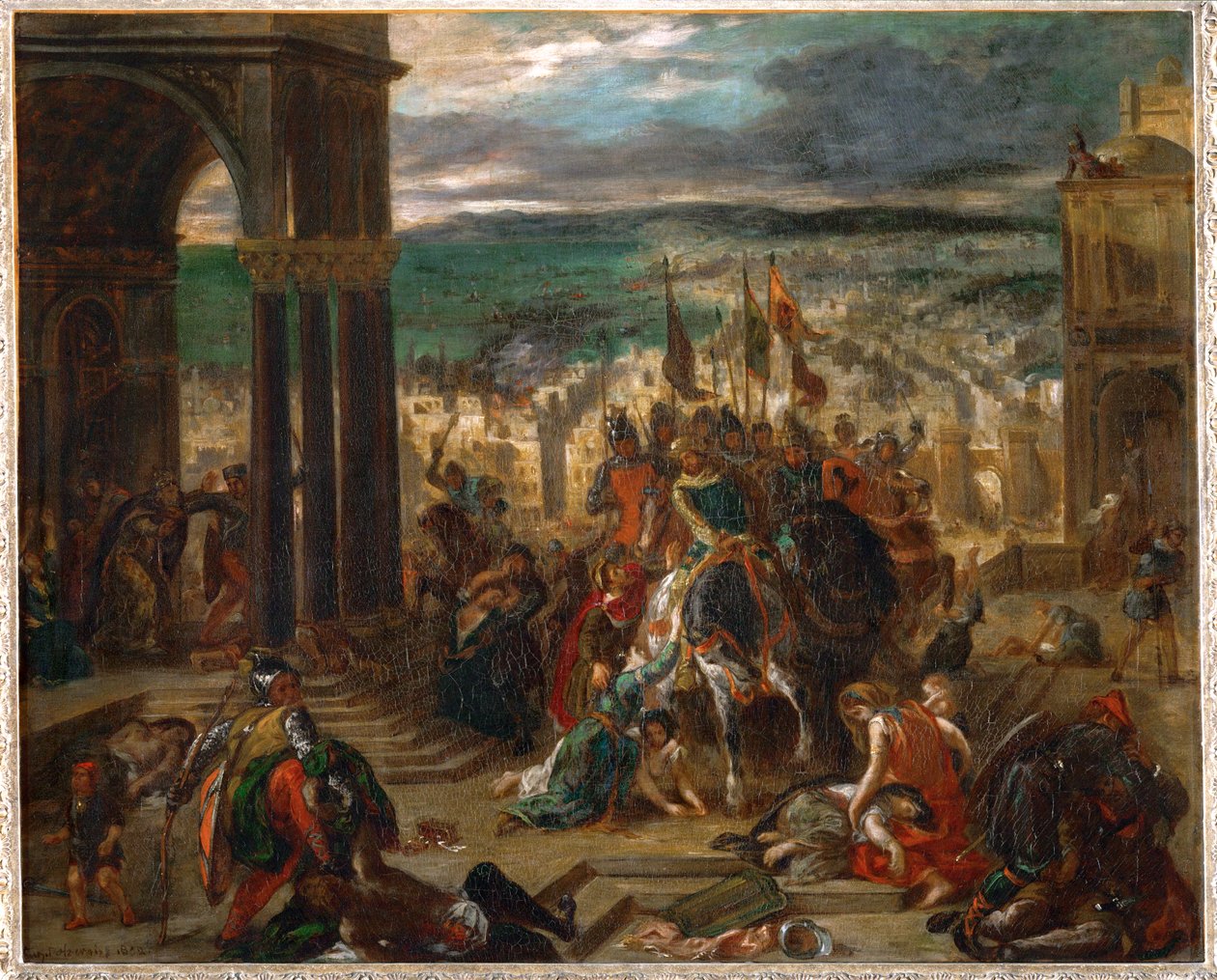 Prise de Constantinople par les Croises, Costantinopoli presa dai crociati ... da Ferdinand Victor Eugene Delacroix