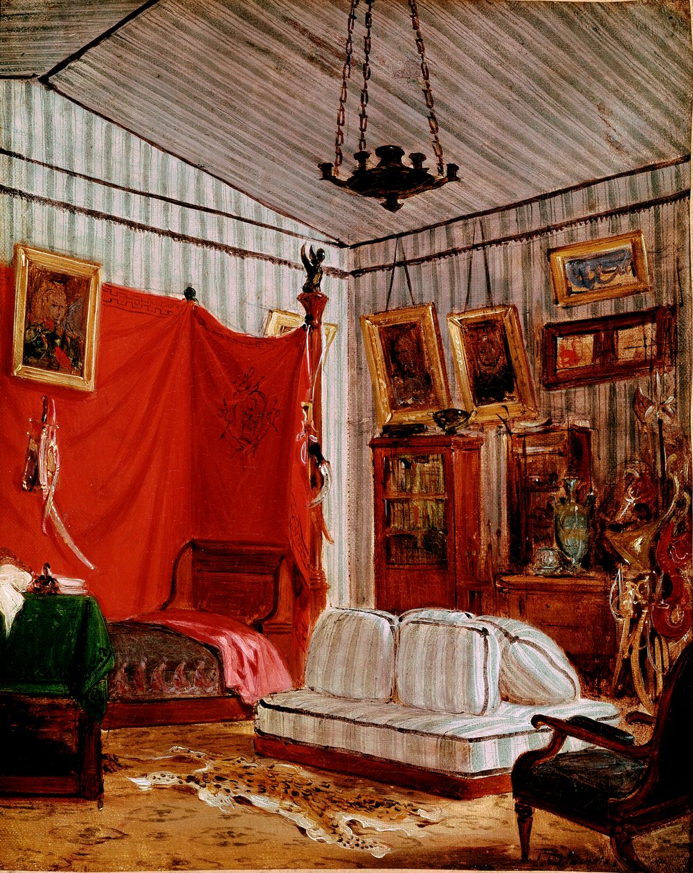 Studio per Interno con due ritratti (dipinto, c.1834) da Ferdinand Victor Eugene Delacroix
