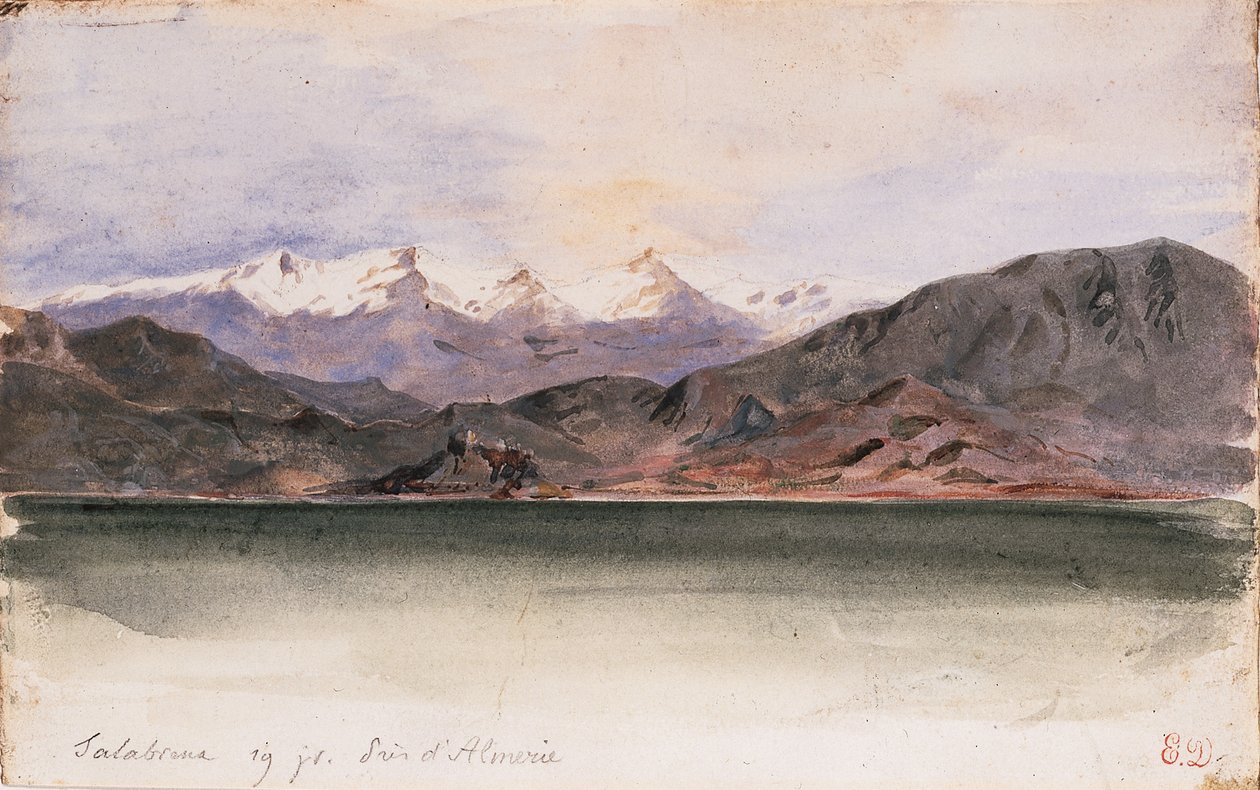 La costa della Spagna a Salobreña da Ferdinand Victor Eugene Delacroix