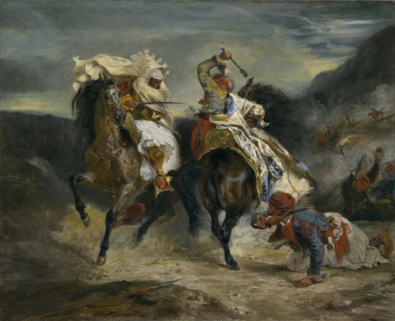 Il combattimento del Giaour e Hassan da Ferdinand Victor Eugene Delacroix