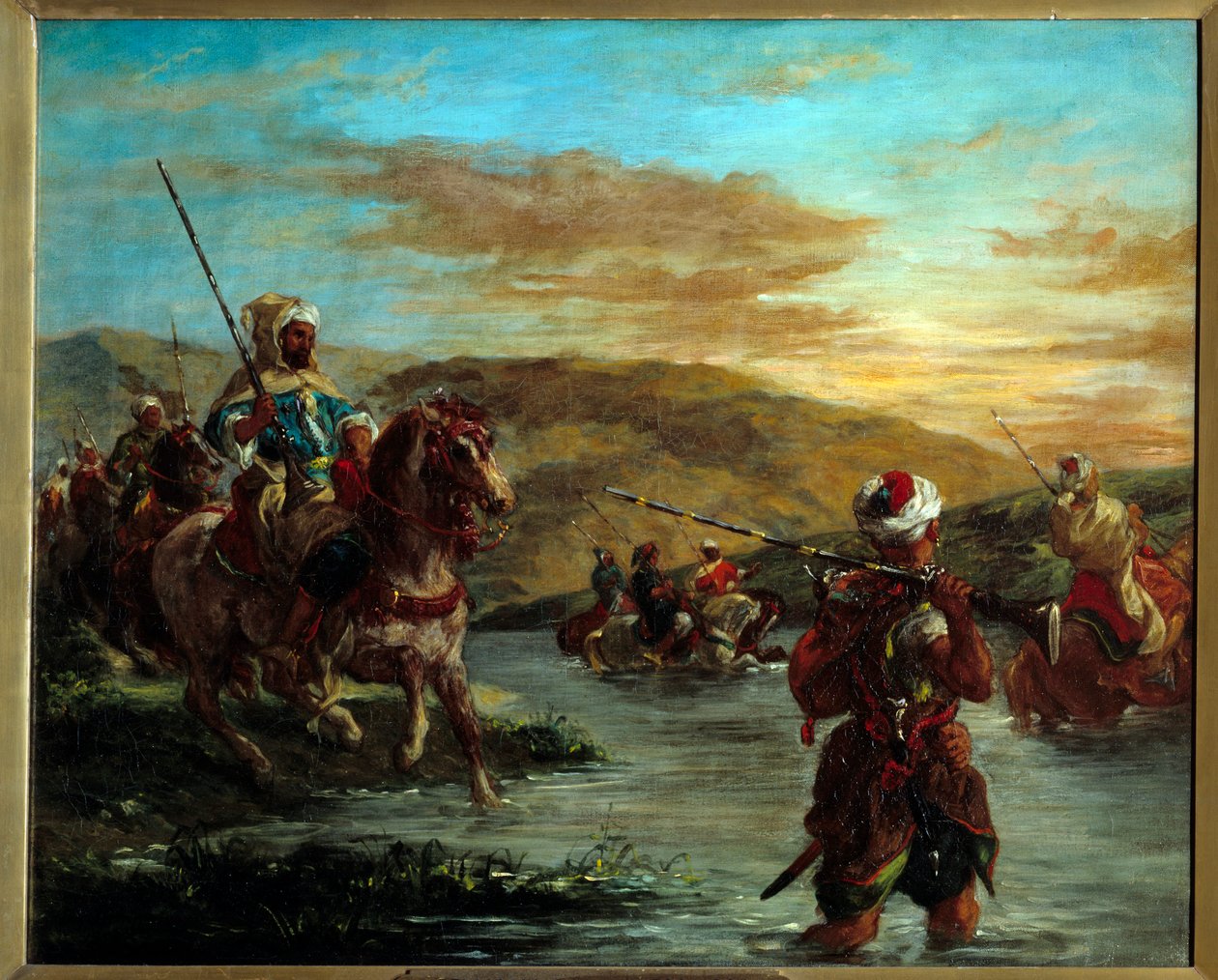 Il passaggio di un guado in Marocco. Dipinto di Eugene Delacroix da Ferdinand Victor Eugene Delacroix