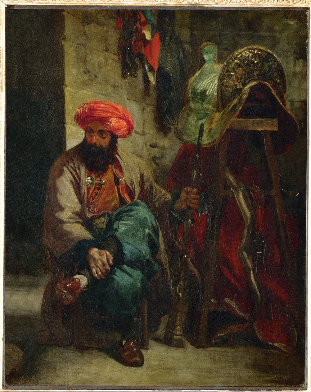 Turco con sella ... da Ferdinand Victor Eugene Delacroix