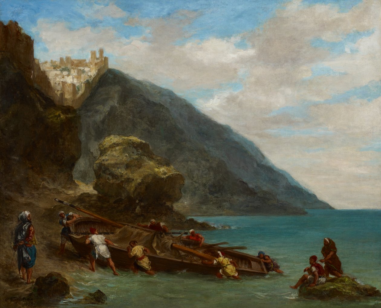 Veduta di Tangeri dalla riva del mare da Ferdinand Victor Eugene Delacroix