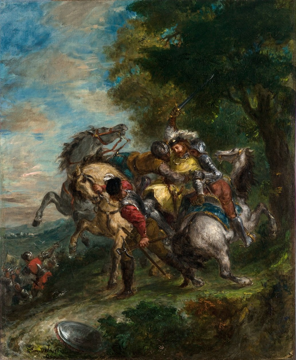 Weislingen catturato dagli uomini di Gotz da Ferdinand Victor Eugene Delacroix