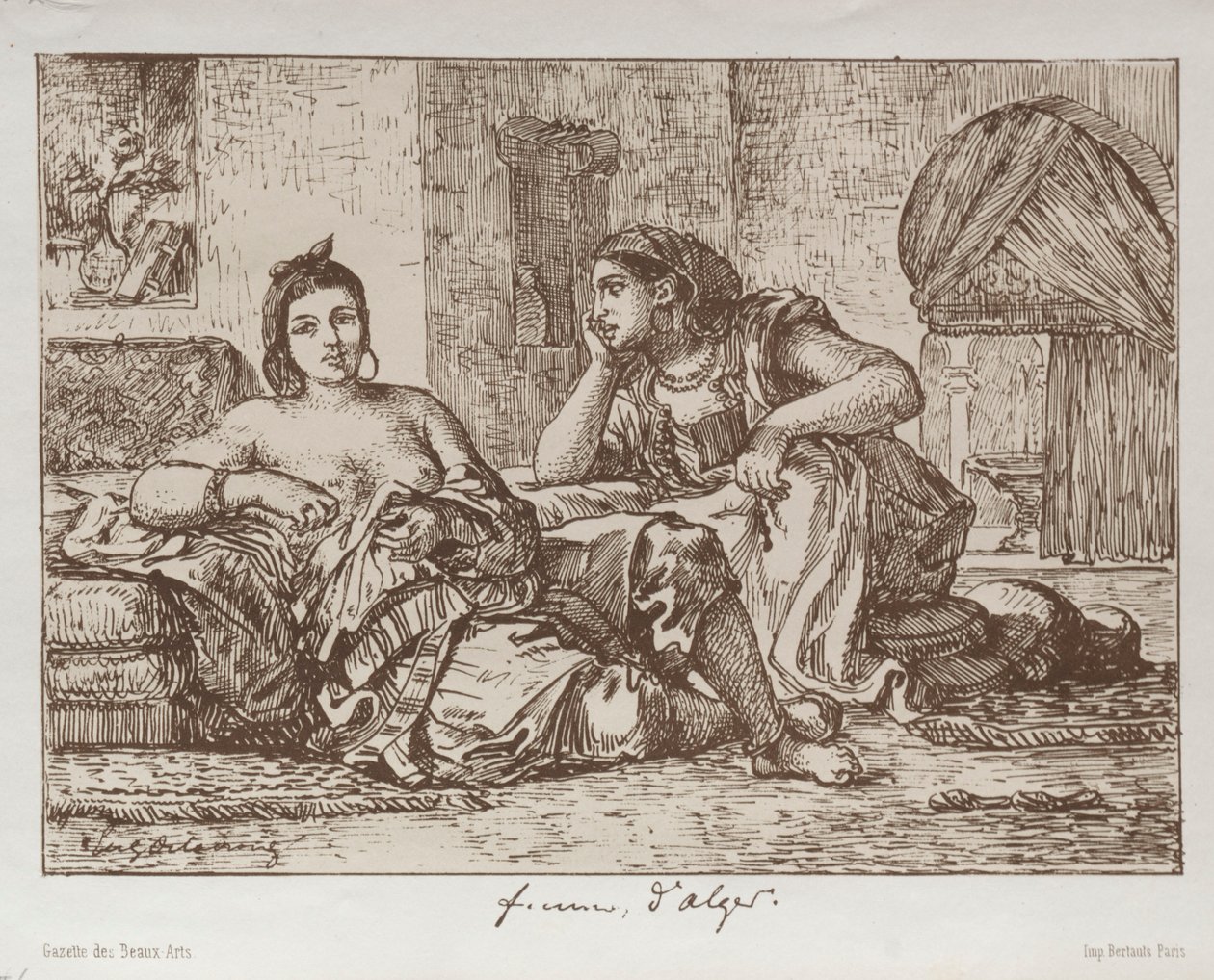 Le donne di Algeri, 1833 da Ferdinand Victor Eugene Delacroix