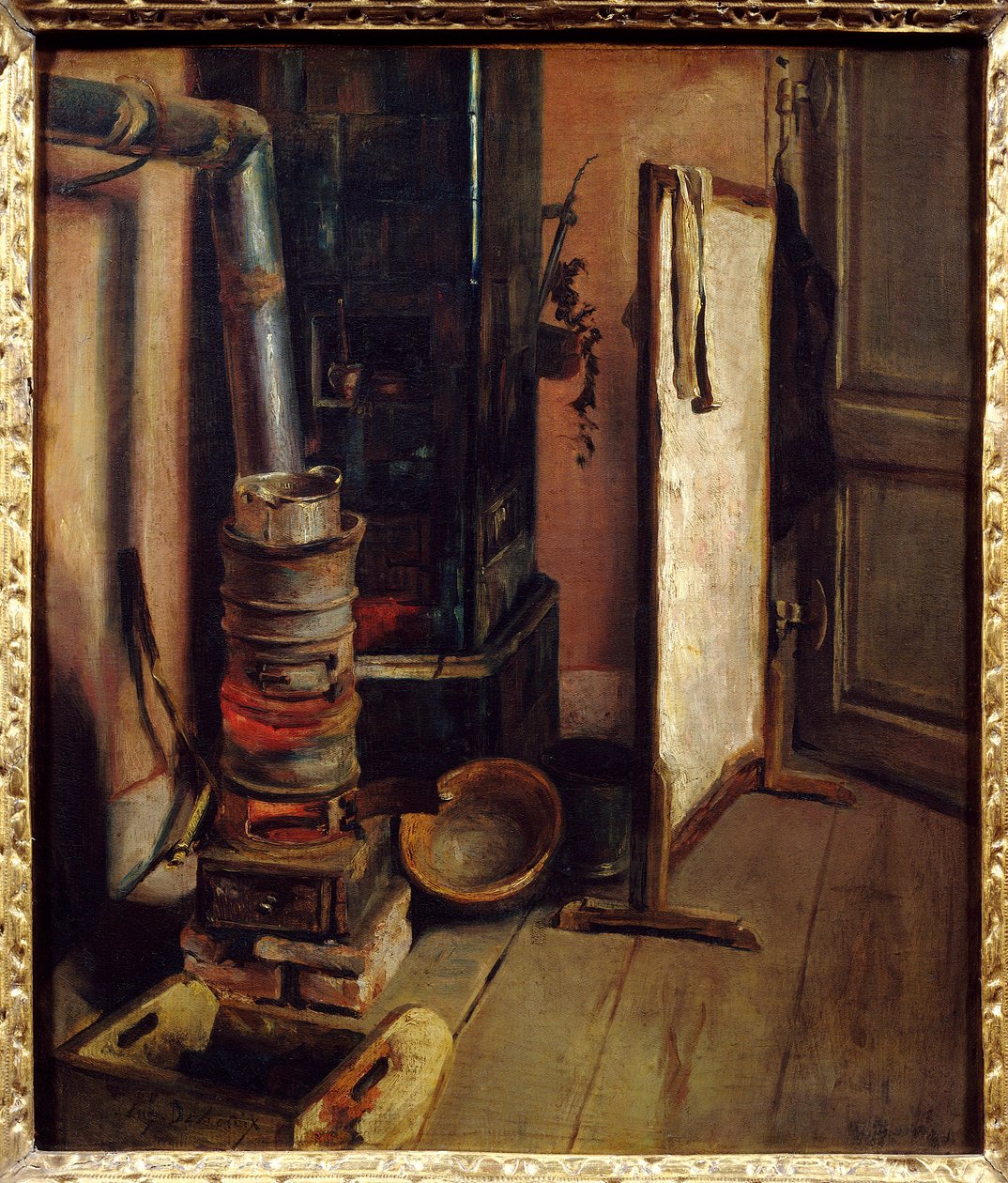 Angolo del laboratorio, la stufa da pittura da Ferdinand Victor Eugene Delacroix