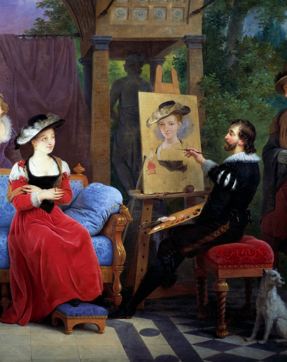 Rubens mentre dipinge il cappello di paglia nel suo studio (dettaglio) da Ferdinand de Braekeleer