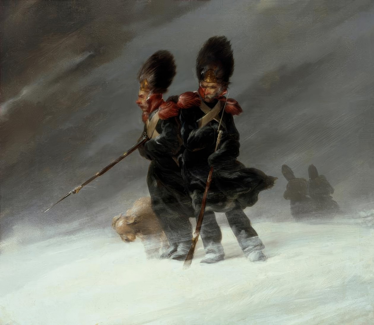 Granatieri nella neve da Louis Ferdinand von Rayski