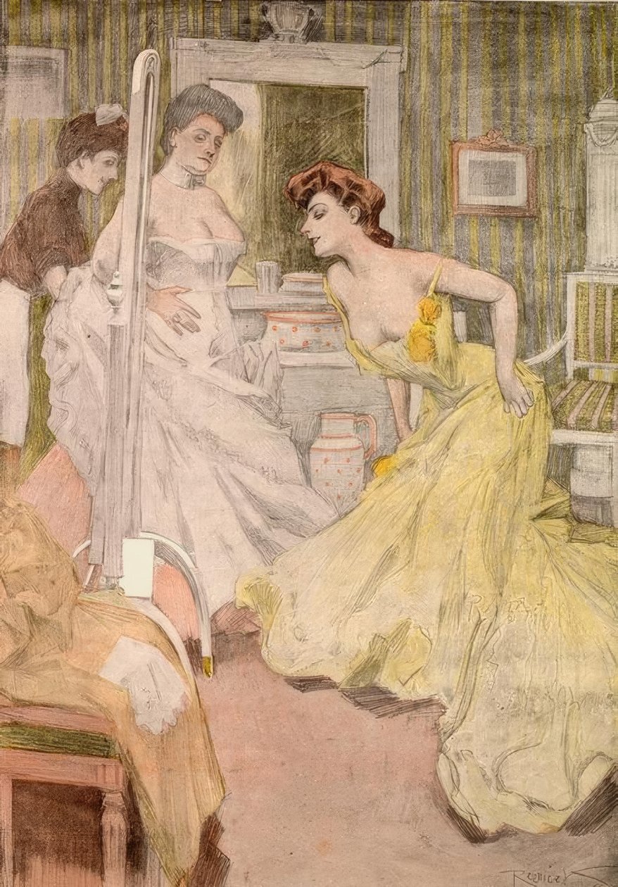 Mamma, il bagno è delizioso, si vede tutto! da Ferdinand von Reznicek