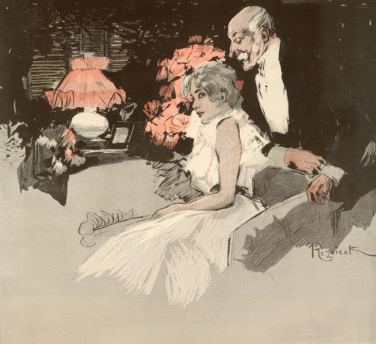 Variola vaccina. / Signorina Lilly, avete incantevoli... da Ferdinand von Reznicek