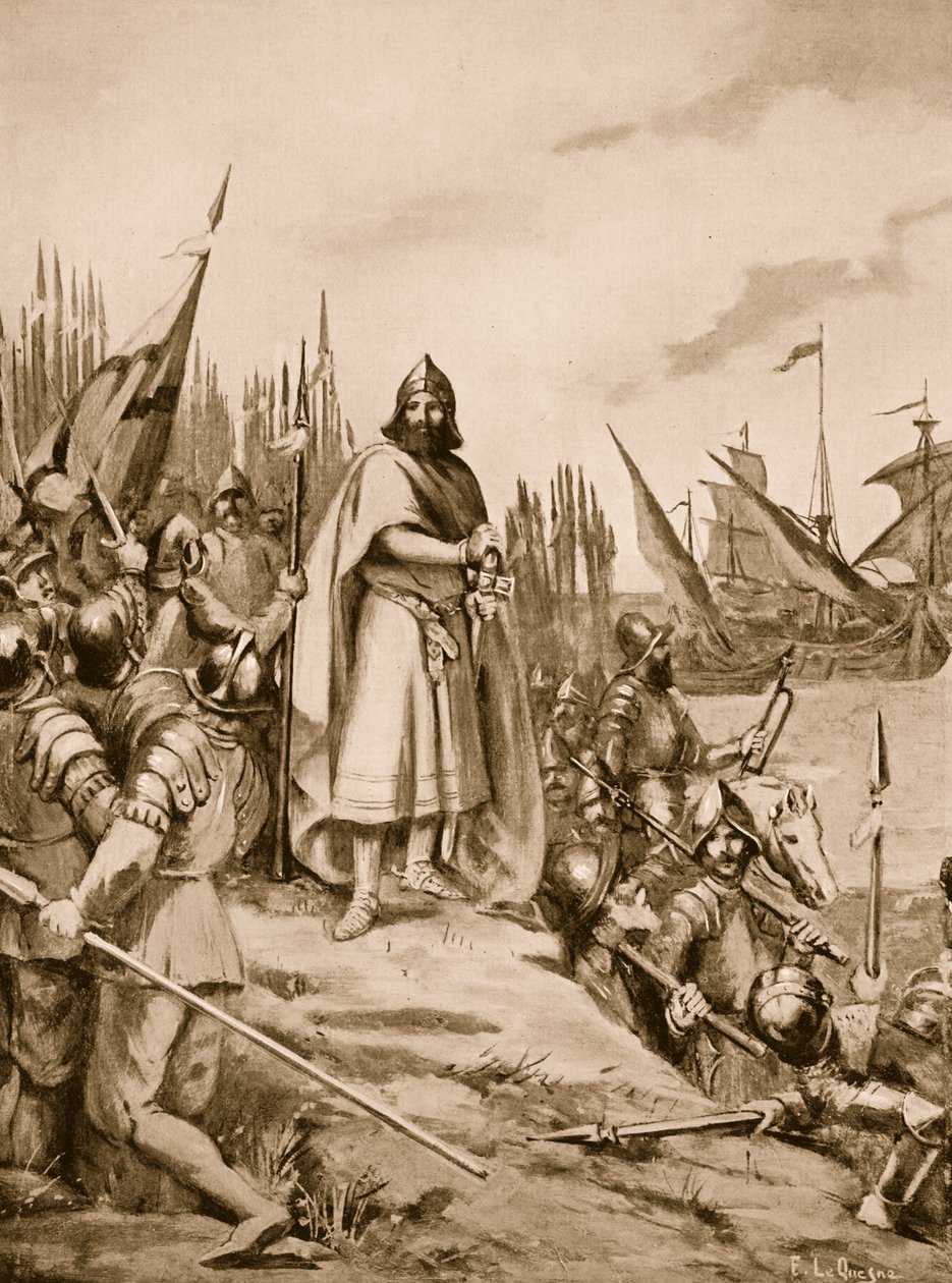 Erik il Santo sbarca sulla costa della Finlandia, 1157 da Fernand Le Quesne