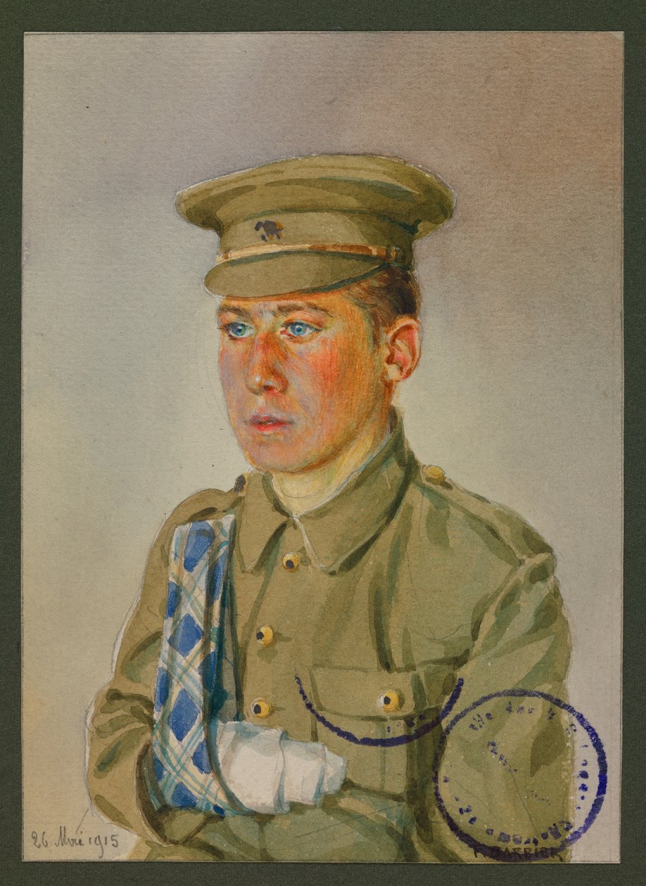 Georges Haskell , soldato britannico presso il Royal Scott Brighton, Gustrow da Fernand Barbier