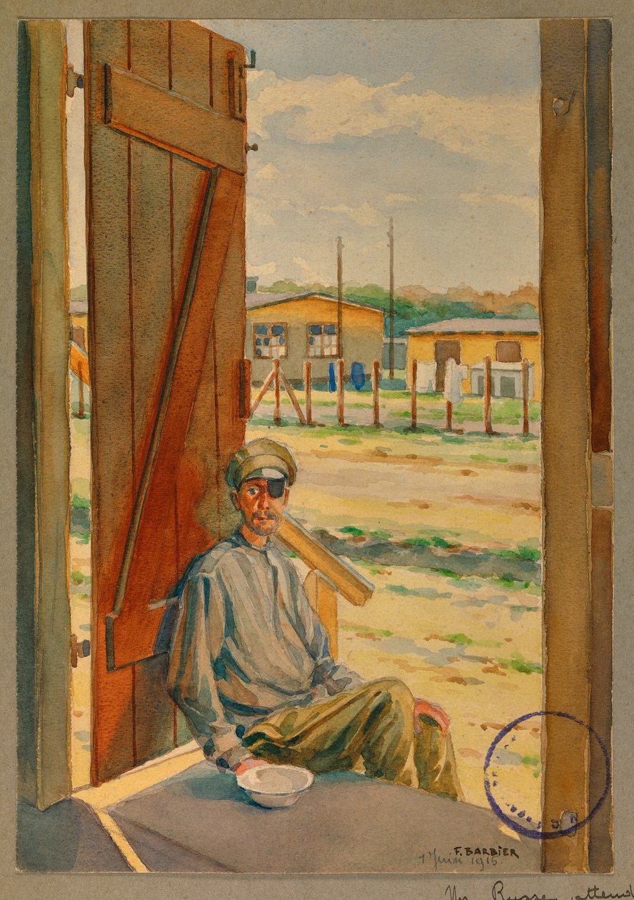 ritratto di un prigioniero russo, Gustrow da Fernand Barbier