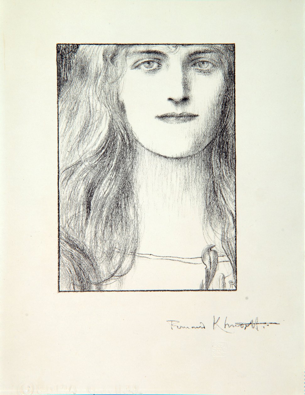 Testa di una donna, 1897 da Fernand Khnopff