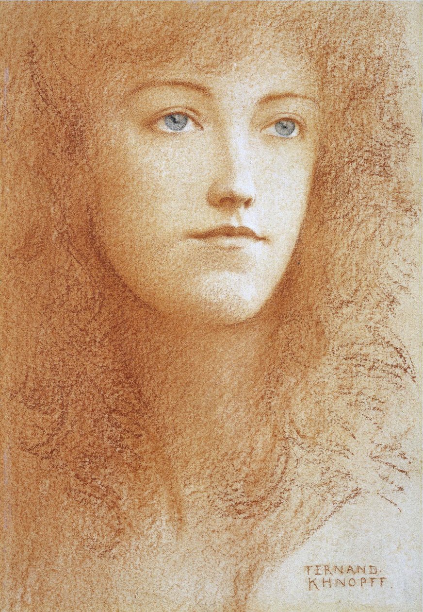 Ritratto di giovane donna inglese da Fernand Khnopff