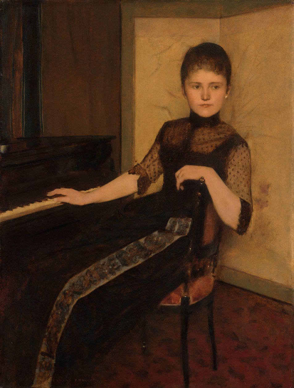 Ritratto di Jonkvrouwe Maria Francisca Louisa Dommer van Poldersveldt da Fernand Khnopff