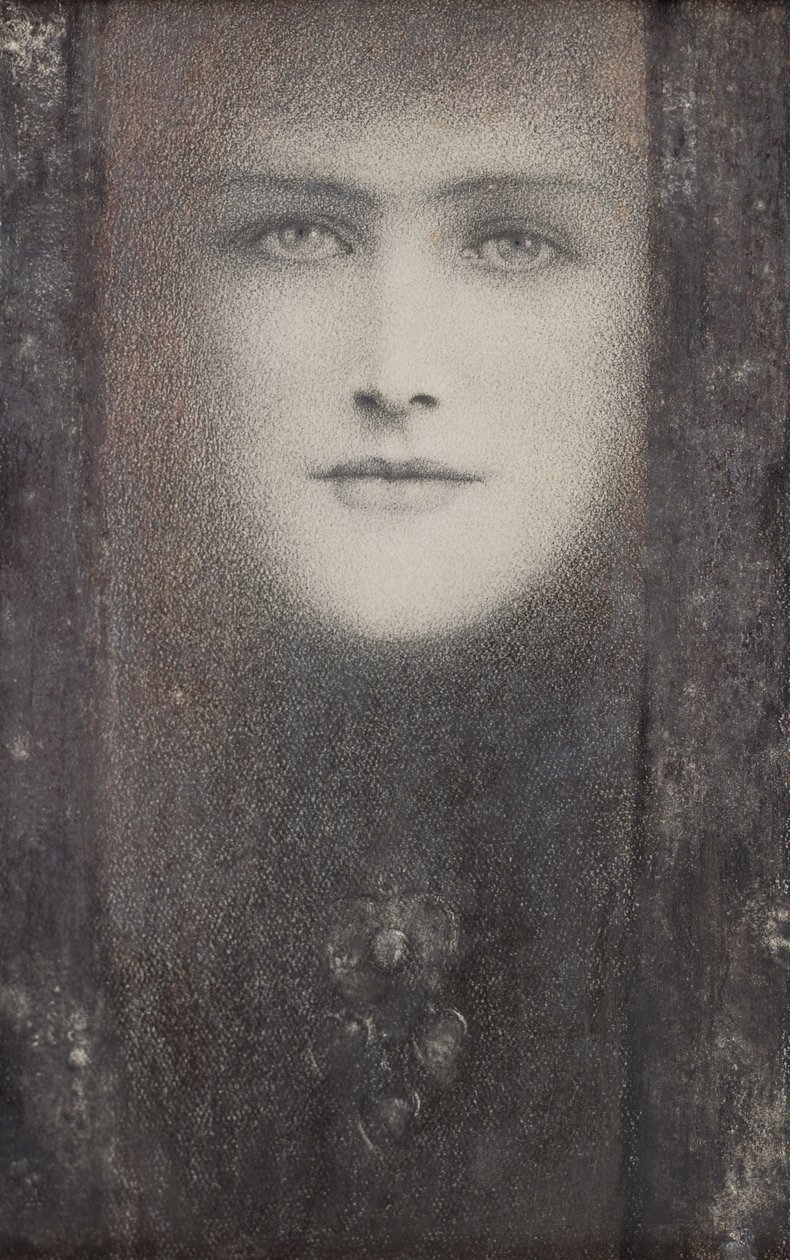 La maschera, con una tenda nera, c.1909 da Fernand Khnopff