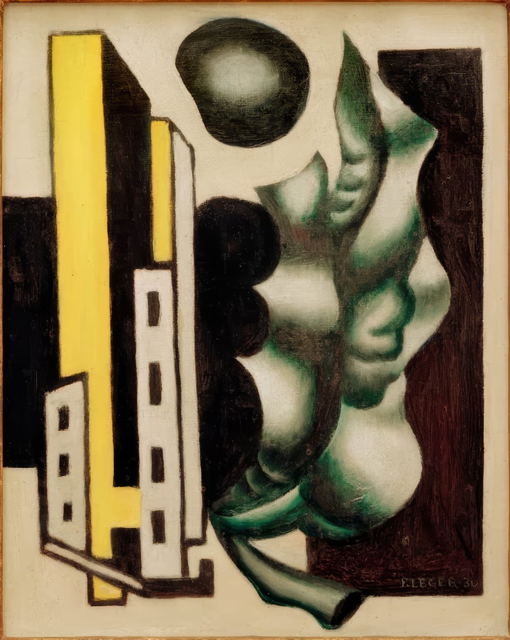Composizione con foglia verde da Fernand Leger