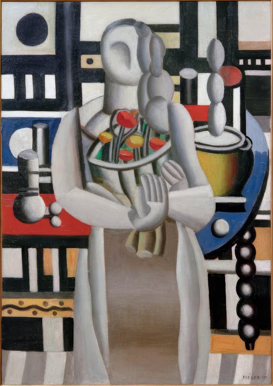 Donna con fiori da Fernand Leger