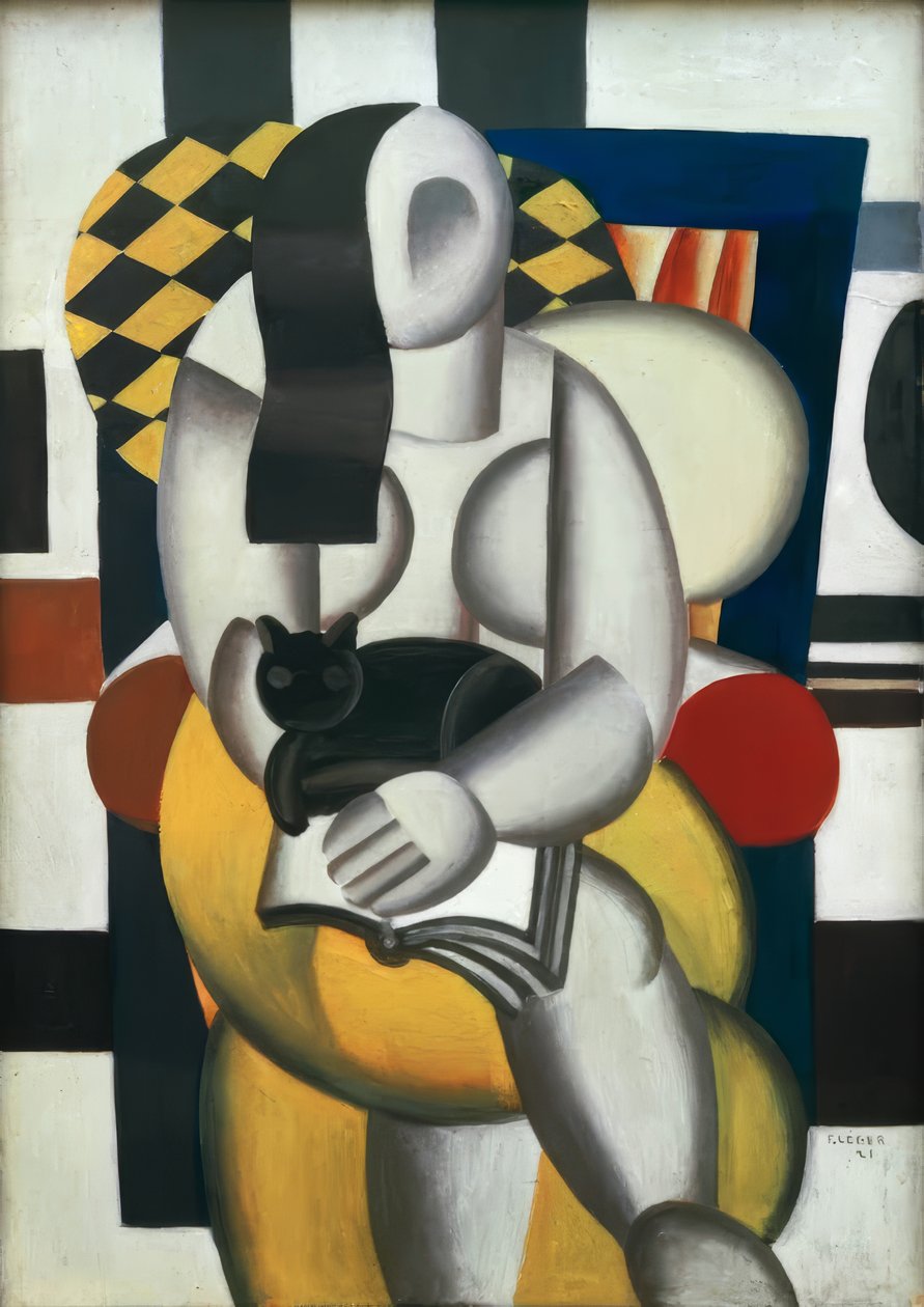 Donna con gatto da Fernand Leger