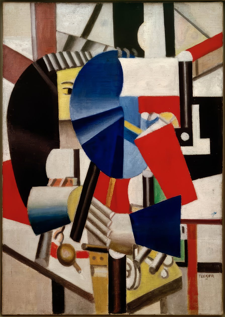 Donna con specchio da Fernand Leger